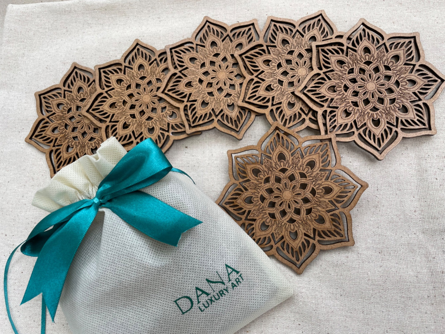 Wooden Lotus Coaster