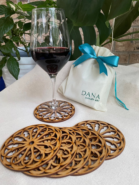 Wooden wine Coasters